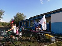 Учащиеся школы МОУ "СОШ с. Сулак" приняли участие в велопробеге